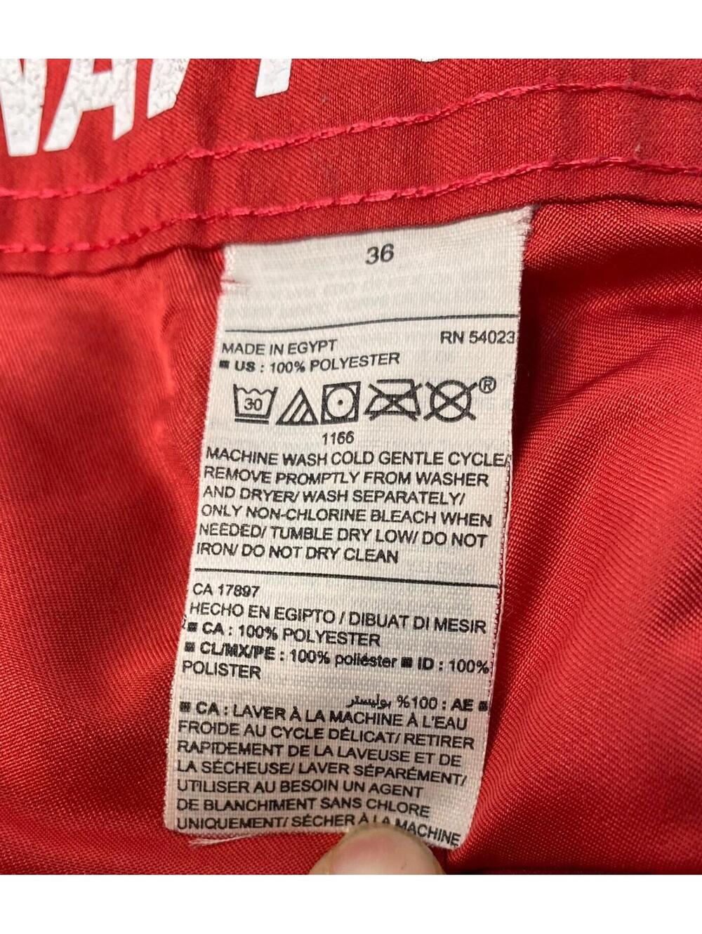 Old Navy / Red Board Shorts Swim Trunks Back Pocket Unlined UPF 40 / Size 36 - Picture 7 of 16